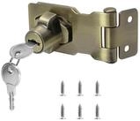 LuxusKollektion Vorh&auml;ngeschloss Schrank-Schloss abschlie&szlig;bar 76mm Bronzefarbe