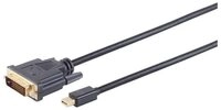 S-Conn Mini DisplayPort 1.2 Adapterkabel, DVI-D 24+1, 1m Audio- & Video-Kabel