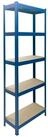 relaxdays Schwerlastregal Blaues Schwerlastregal 5 B&ouml;den, 1-tlg., 30 x 75 x...