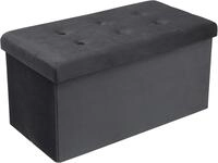 Woltu Sitzhocker (1 St), mit Stauraum, Sitzbank faltbar, aus Samt, 76x37,5x38 cm