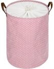 LuxusKollektion W&auml;schekorb W&auml;schekorb Rund Verdickt Baumwolle Rosa L (1 St)