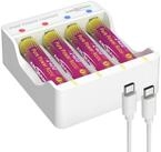 ANSMANN AG Lithium Ladeger&auml;t Pure Power inkl. 4x Micro AAA Akkus