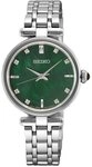 Seiko Quarzuhr HGH006P1, Armbanduhr, Damenuhr, Edelstahlarmband, analog, Diamant
