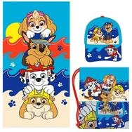 PAW PATROL Badetuch Paw Patrol Handtuch, Turnbeutel, Baseballkappen-Set, 100%