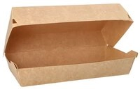 PAPSTAR Lunchbox 25 x Baguetteboxen Pappe pure 7,5 x 10,7 x 22 cm braun 100%...