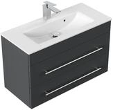 einfachgutemoebel Waschtisch-Set Badm&ouml;bel Waschplatz 80cm Portus 800 SlimLine,