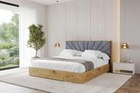 ALTDECOR Polsterbett ENZO6 (Polsterbett mit Bettkasten und Lattenrost, Boxbett...