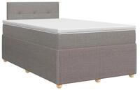 vidaXL Bett Boxspringbett mit Matratze Taupe 120 x 200 cm Stoff (1-tlg)
