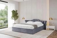 ALTDECOR Polsterbett ZORAN-v1 (Polsterbett mit Bettkasten und Lattenrost,...