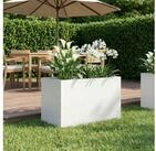 vidaXL Hochbeet vidaXL Garten-Pflanzgef&auml;&szlig; Wei&szlig; 60 x 40 x 40 cm Kaltgewalzter...