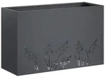 vidaXL Blumentopf Garten-Pflanzgef&auml;&szlig; Anthrazit 80 x 20 x 49 cm (1 St) grau
