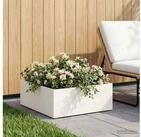 vidaXL Hochbeet vidaXL Garten-Pflanzgef&auml;&szlig; Wei&szlig; 60 x 60 x 20 cm Kaltgewalzter...