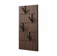HOME DELUXE Garderobe Garderobenpaneel QUEST 55 x 4 x 105 cm, Aus Kautschukbaum,