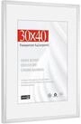 LuxusKollektion Einzelrahmen Bilderrahmen 30x40cm Silber Passepartout Alu,...