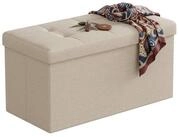 relaxdays Sitzbank aus Stoff, Beige
