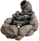 Dehner Gartenbrunnen Soltero, mit warmwei&szlig;er LED-Beleuchtung, 69 x 54 x 57.8...