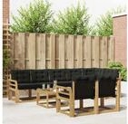 vidaXL Gartenlounge-Set vidaXL Outdoor-Sofagarnitur 9 stk. Wei&szlig; und Schwarz