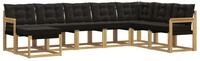 vidaXL Gartenlounge-Set Outdoor-Sofagarnitur 8 stk. Wei&szlig; und Schwarz, (8-tlg)