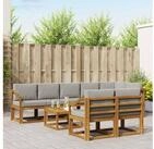 vidaXL Gartenlounge-Set vidaXL Outdoor-Sofagarnitur 9 stk. Nat&uuml;rlich und...