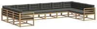 vidaXL Gartenlounge-Set Outdoor-Sofagarnitur 10 stk. Wei&szlig; und Anthrazit,...