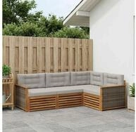 vidaXL Gartenlounge-Set vidaXL Outdoor-Sofagarnitur 4 stk. Nat&uuml;rlich und...