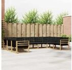 vidaXL Gartenlounge-Set vidaXL Outdoor-Sofagarnitur 9 stk. Wei&szlig; und Schwarz