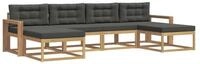 vidaXL Gartenlounge-Set Outdoor-Sofagarnitur 6 stk. Wei&szlig; und Anthrazit, (6-tlg)