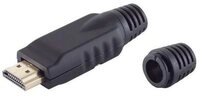 S-Conn HDMI-A Stecker, L&ouml;ttechnik, Metall, schwarz HDMI-Adapter