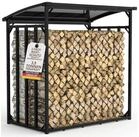 LAWA Living and Lifestyle Kaminholzregal mit Dach 40x40mm Stahl f&uuml;r 25cm...