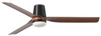 FARO Barcelona Deckenventilator DC Deckenventilator Punt Tub Schwarz-Nussbaum...