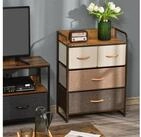HOMCOM Kommode Aufbewahrungsschrank mit Metallrahmen (Set, 1 St., 1), 4 faltbare