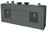 Vladon Sideboard Gr&ouml;mitz V2 (Kommode mit 2 T&uuml;ren, 4 Schubladen und 2 flexible