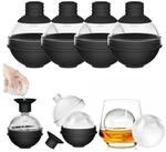 LuxusKollektion Eisw&uuml;rfelform Eisw&uuml;rfelform Kugel 6cm Silikon Trichter Deckel...