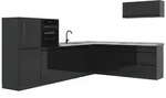 Vicco Winkelk&uuml;che R-Line, Anthrazit Hochglanz/Anthrazit, 327 x cm Arbeitsplatte