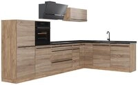 Vicco Winkelk&uuml;che R-Line, Sonoma/Goldkraft Eiche, 347 x cm Arbeitsplatte...