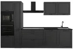 Vicco K&uuml;chenzeile R-Line, Anthrazit Landhaus/Anthrazit, 310 cm Arbeitsplatte