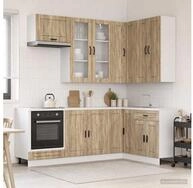 vidaXL H&auml;ngeschrank vidaXL K&uuml;cheneinheit PORTO 8 stk. Sonoma-Eiche...