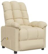 vidaXL Massagesessel Massagesessel Creme Stoff (1-St)