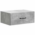 vidaXL Nachttisch Wandmontierter Nachttisch Betongrau 49 x 34,5 x 20 cm (1-St)