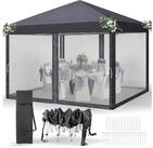 LuxusKollektion Faltpavillon Faltpavillon Anthrazit 3x3 UV50+ Moskitonetz