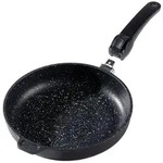 STONELINE Bratpfanne, Aluminiumguss (2-tlg), mit echten Steinpartikeln,