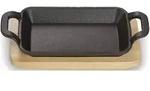 ECHTWERK Auflaufform, Gusseisen, (1-St), Mini-Auflaufform mit Servierbrett. F&uuml;r