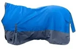 HKM Pferde-Thermodecke HKM Highneckdecke Glasgow 1200D 300g blau|grau 145 cm