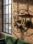 KADIMA DESIGN Wandregal Wandregal 70x70x18 cm Mango Massivholz / Metall...