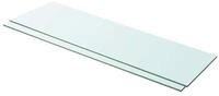vidaXL Wandregal vidaXL Regalb&ouml;den 2 Stk. Glas Transparent 100x30 cm