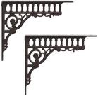 vidaXL Wandregal 275 x 23 x 4 cm Wandregalhalterungen 2 stk Antikbraun...