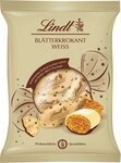 LINDT Schokolade 90g Bl&auml;tterkrokant Wei&szlig; Kugeln Schokolade Pralinen Weihnachten
