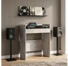 vidaXL Arbeitstisch vidaXL DJ Tisch Betongrau 62 x 45 x 102 cm Holzwerkstoff