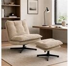 HOMCOM Relaxsessel Loungesessel mit Cord-Optik, 74 cm Breiter Sitzfl&auml;che