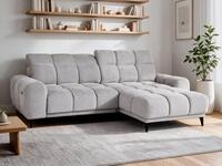 Beautysofa Ecksofa MARCO MINI mit elektrischer Sitztiefenverstellung, Hoher